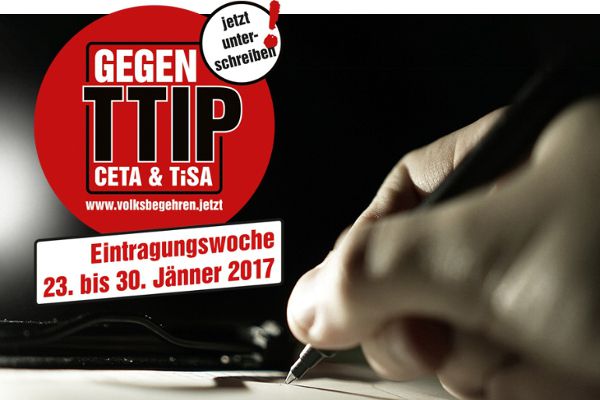Volksbegehren gegen TTIP, CETA & TiSA